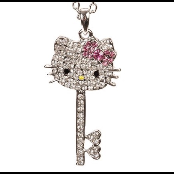COPY - Hello Kitty Silver Necklace w/ Crystal Rhinestones - Picture 1 of 3